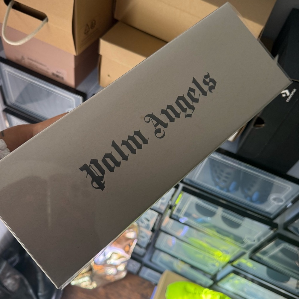 Pink & White Palm Angel slides